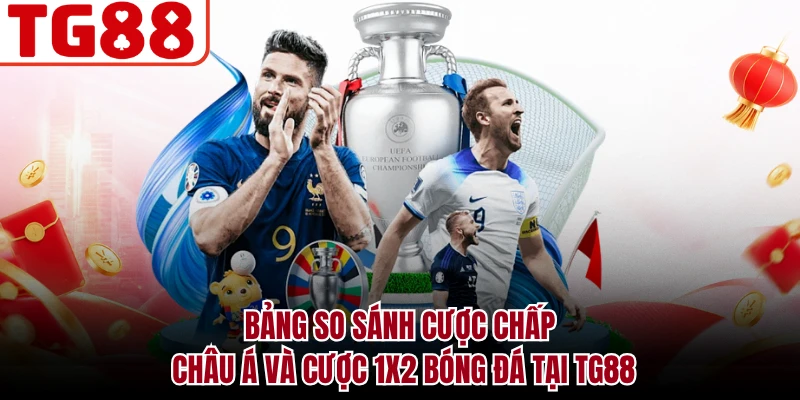 Bảng so sánh cược chấp châu Á và cược 1X2 bóng đá tại TG88